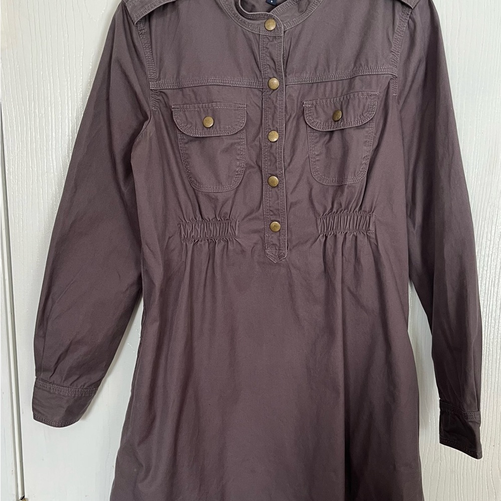 Gap Maternity - Long Sleeve Button-Up Dress, Cargo Style